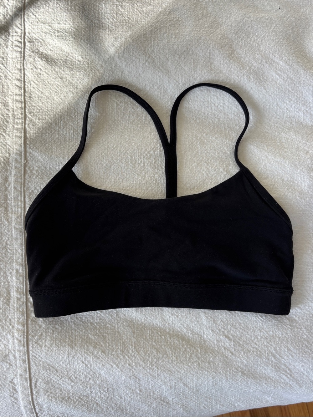 Lululemon Flow Y Bra Nulu Black, Size 6 - Picture 3 of 5